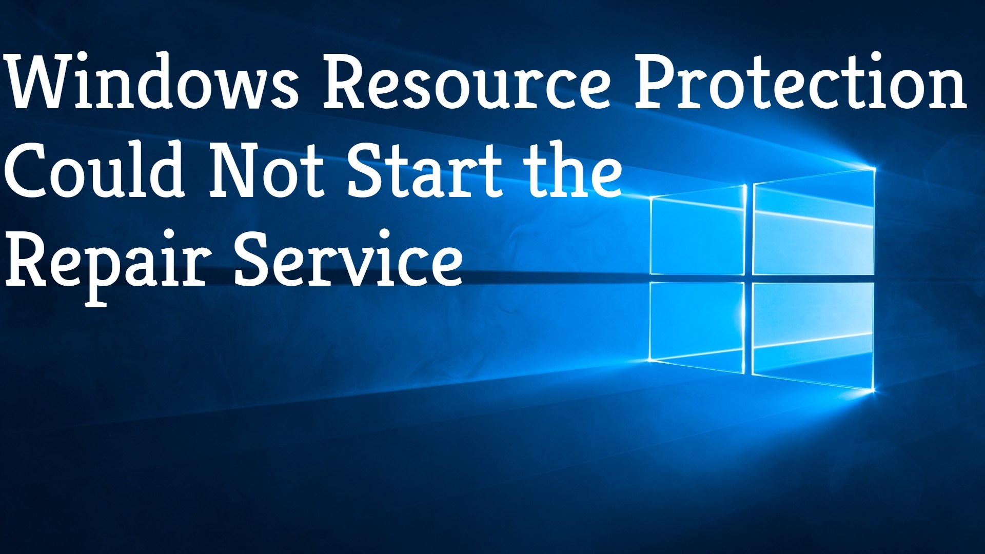 Windows resource protection could not start the repair service что делать