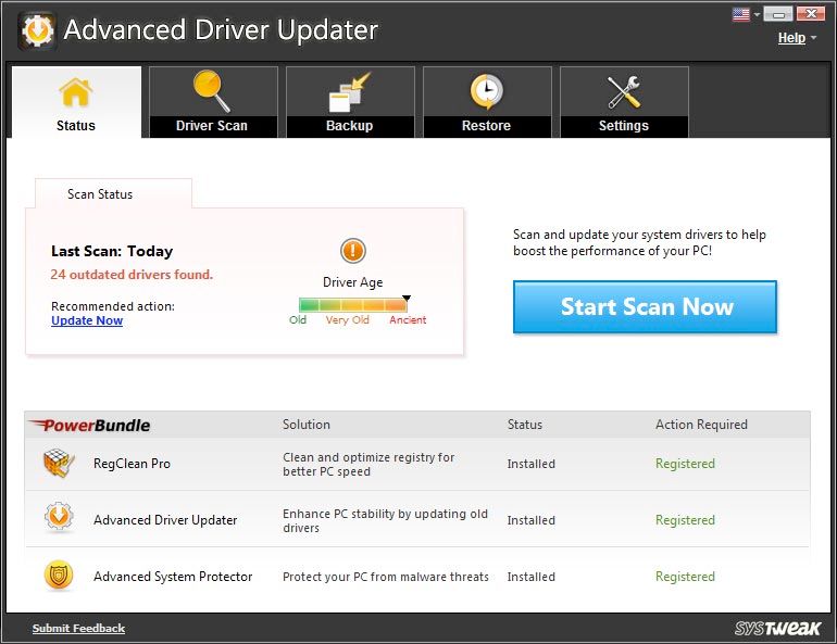 Advanced Driver Updater best driver updater