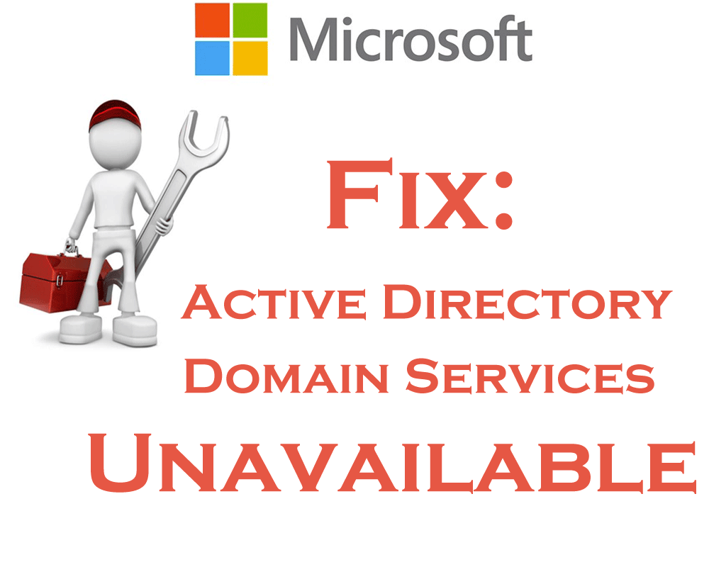 windows 10 active directory domain services unavailable cmd