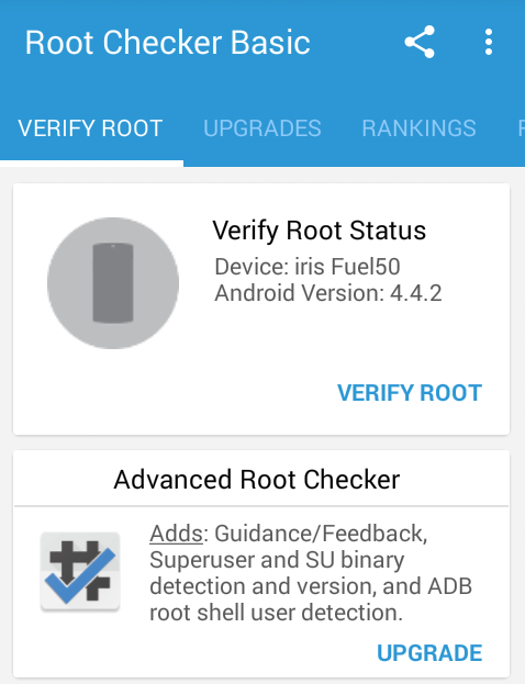 Root checker inside