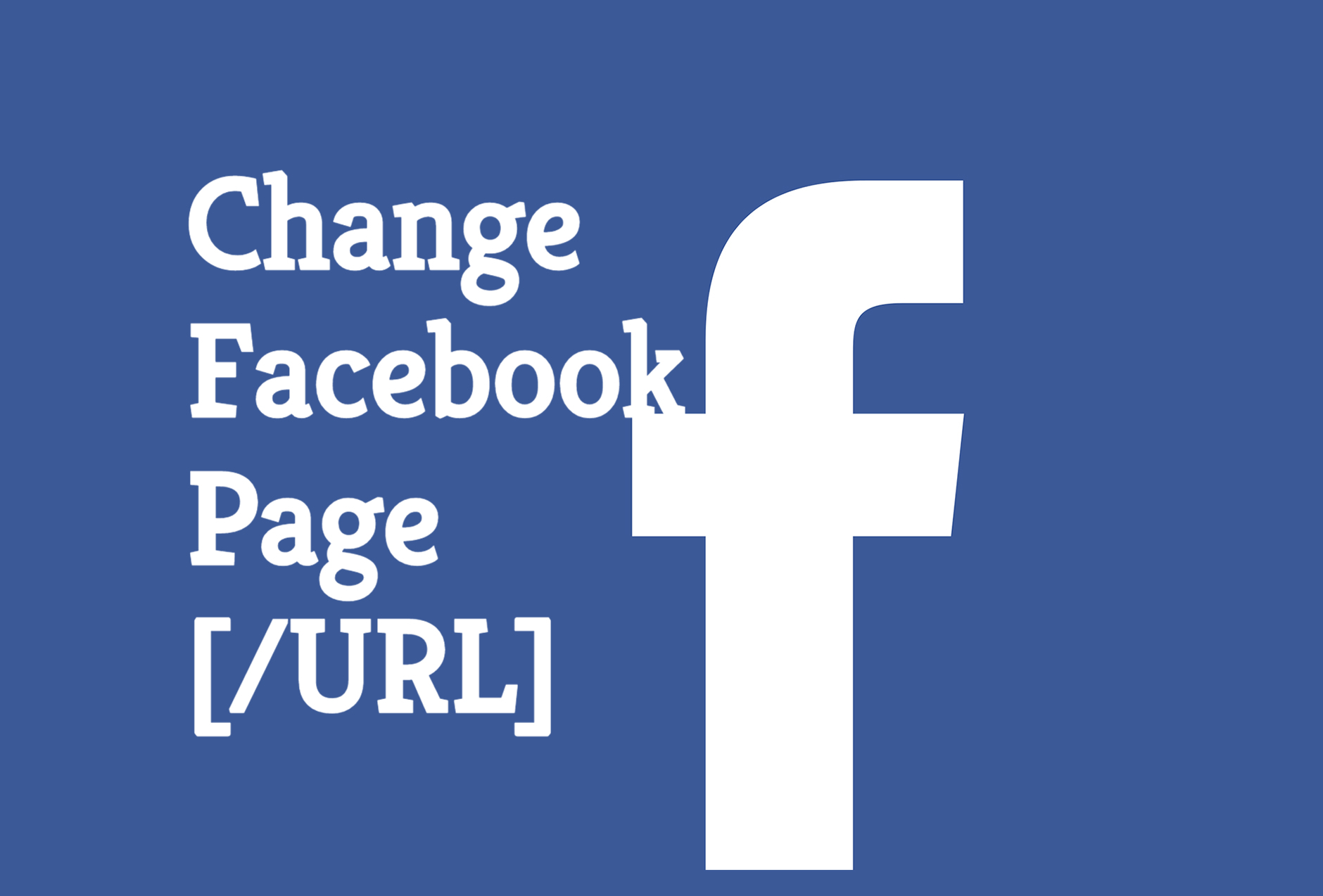 change facebook page url