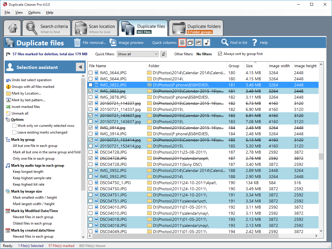 Duplicate Cleaner to delete duplicate photos