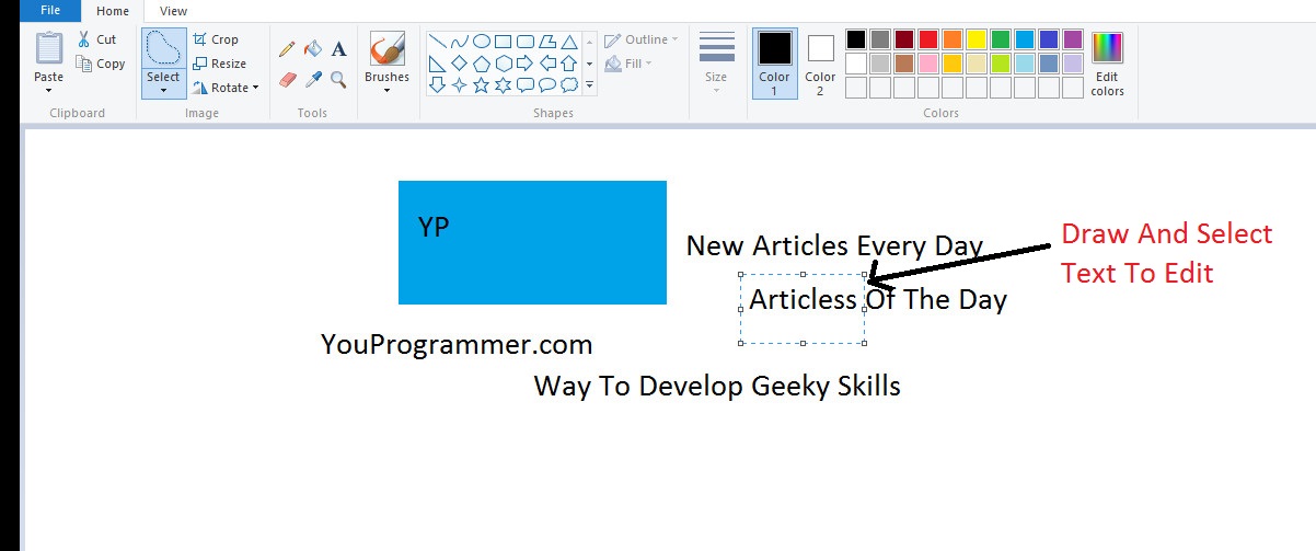 How To Edit Text In Paint - YouProgrammer