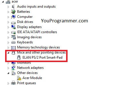 how to enable touchpad