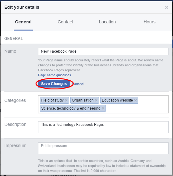 How To Change Facebook Page Name