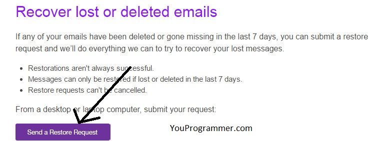 recovery emails yahoo step by step