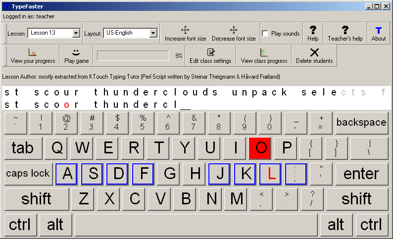 TypeFaster touch-type best typing software