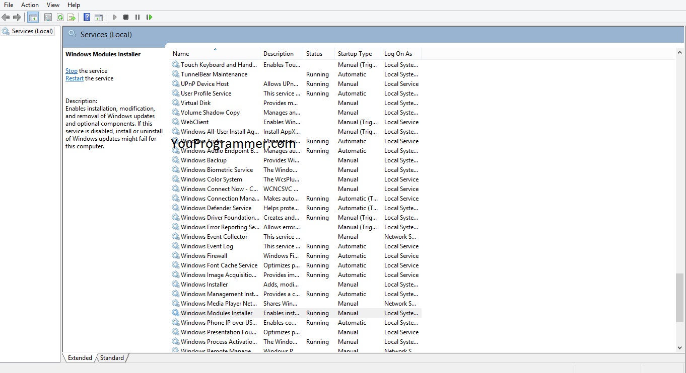 terminal service manager windows 2016