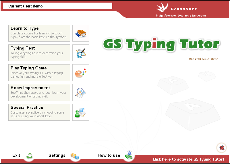 GS Typing touch-type 