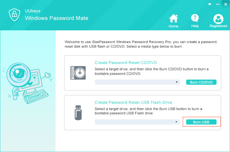 UUkeys for recovering windows 7 password