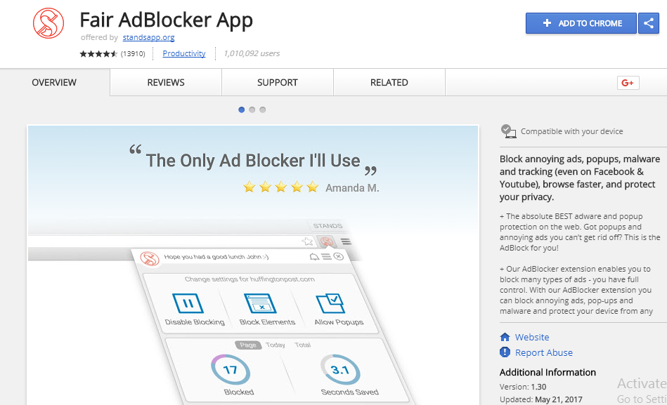 Fail Adblocker for chrome browser