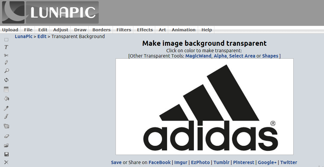adidas logo to make transparent