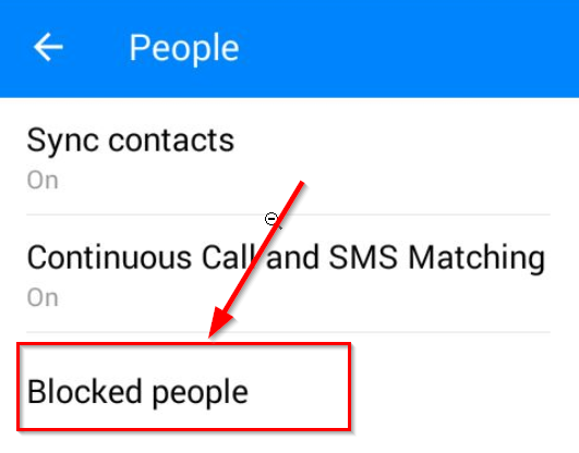 blocked people link facebook mennenger