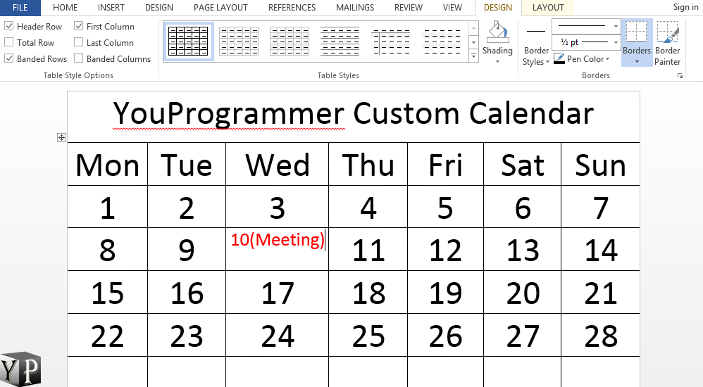 how-to-make-a-calendar-in-word-document-youprogrammer