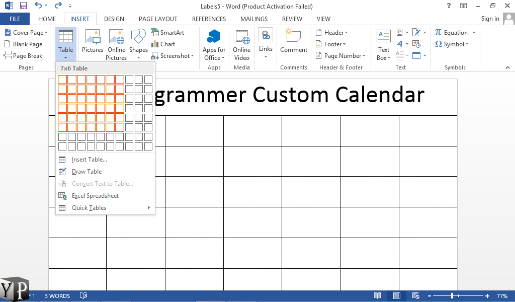  How To Make A Calendar In Word Document YouProgrammer