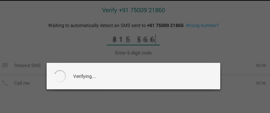 enter verification code bluestacks whatsapp