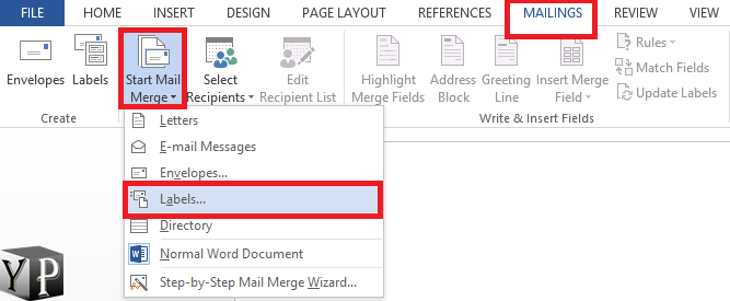 how do you create labels from an excel spreadsheet