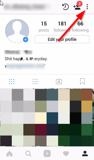 instagram profile click options