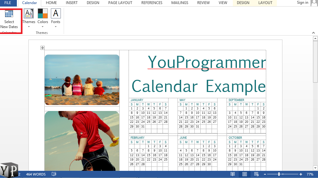 How To Make Editable Calendar In Word