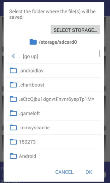 select folder to recover android photos diskdigger
