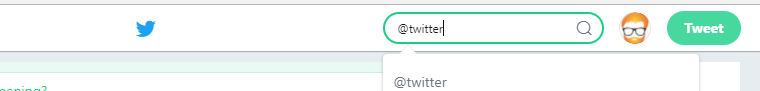 Twitter search bar