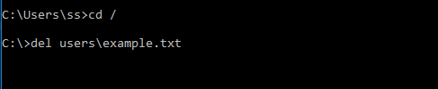 delete file in command prompt