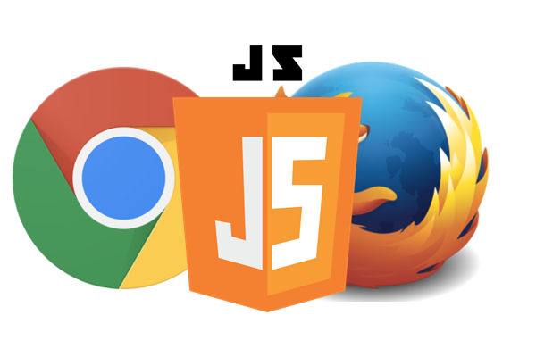 run javascript file in chrome and firefox
