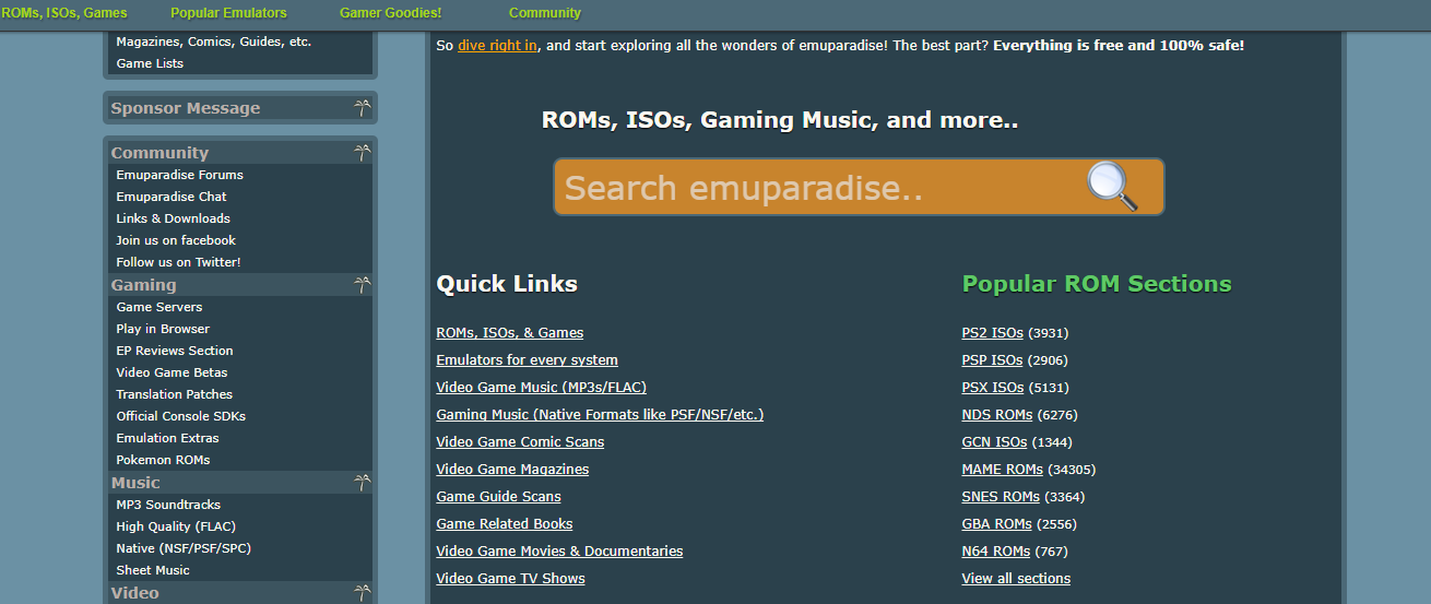 emuparadise best rom site