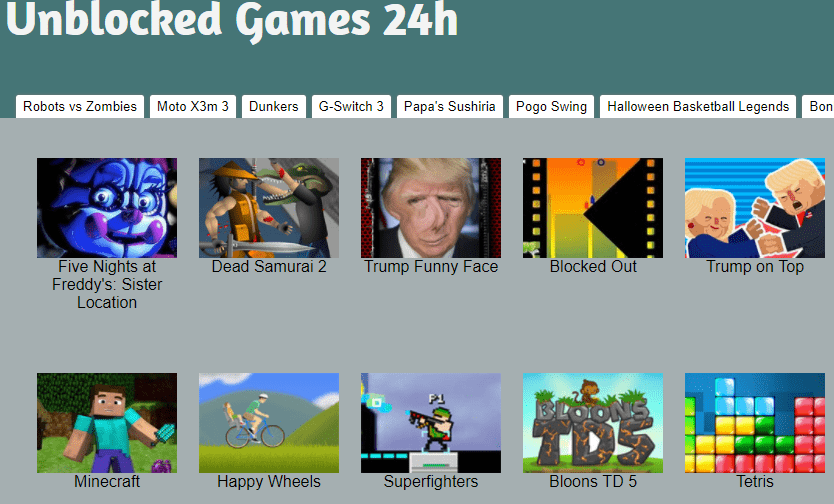 Free Unblocked Games Sites To Play Unblocked Games 24hour