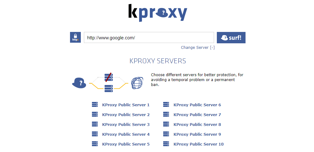 kproxy free anonymous web proxy