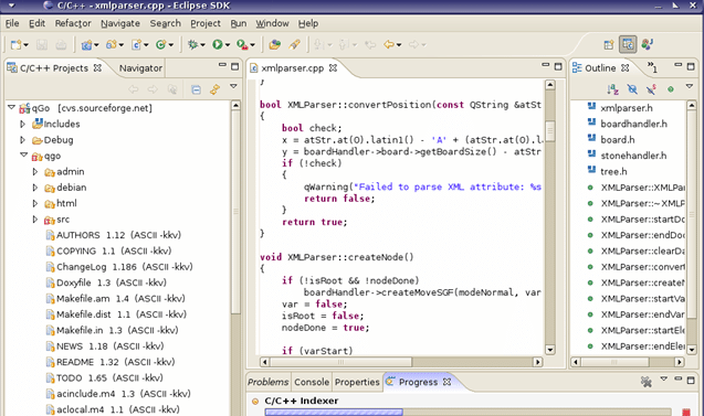 Eclipse CDT ide screenshot