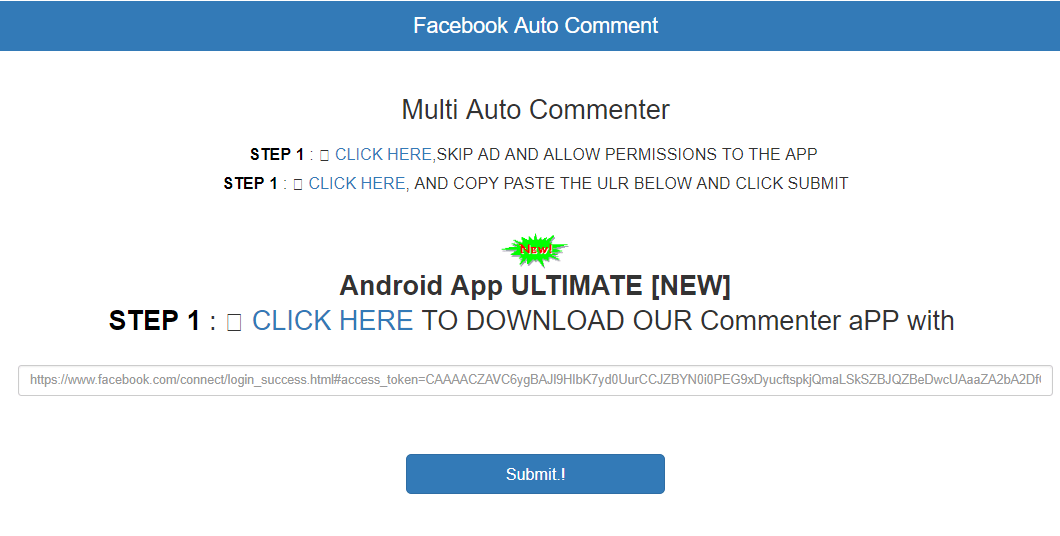 auto comment facebook extension