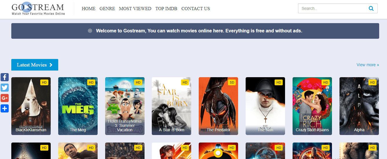 Gostream watch best sale movies online