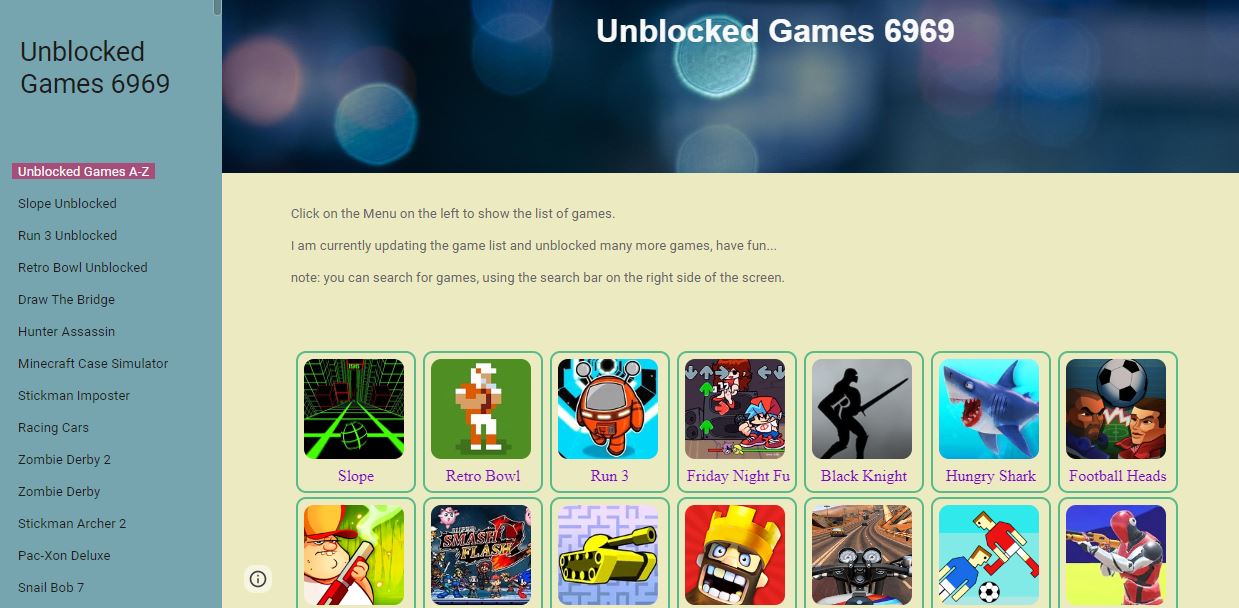 Unblocked Games 6969 - Play Free Online Games