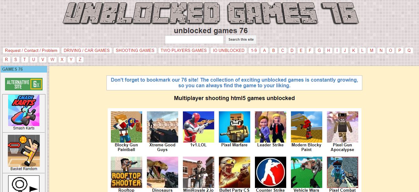 Unblocked Games 76 - Play Wherever and Whenever you Want