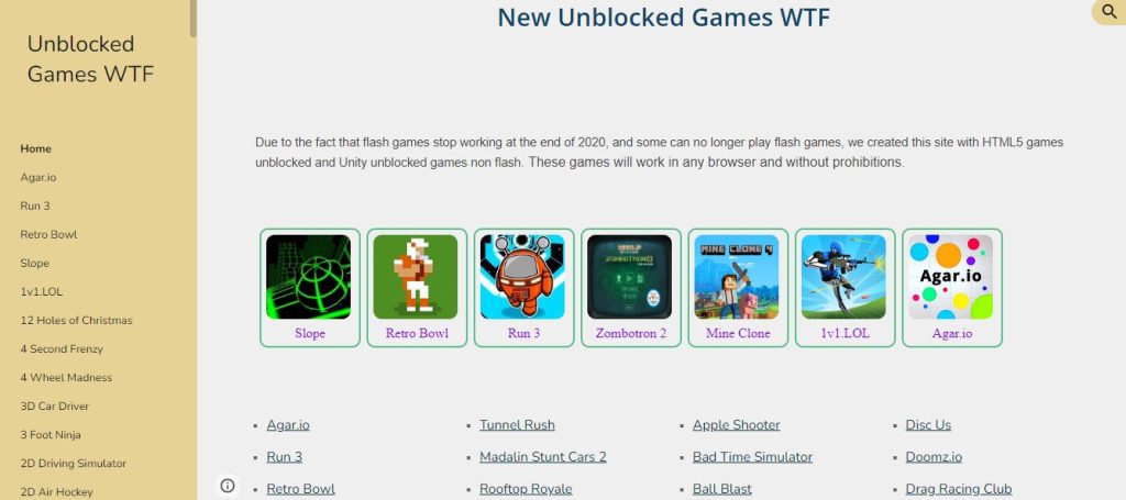PLAY Unblocked Games 24h Non-Stop Online Free